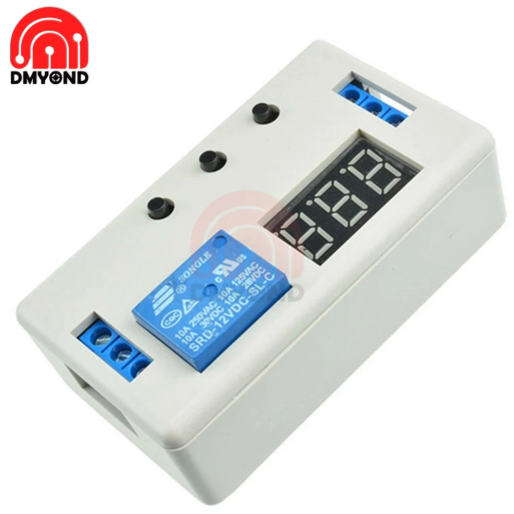 Цифровой светодиодный дисплей с временной задержкой релейный модуль плата