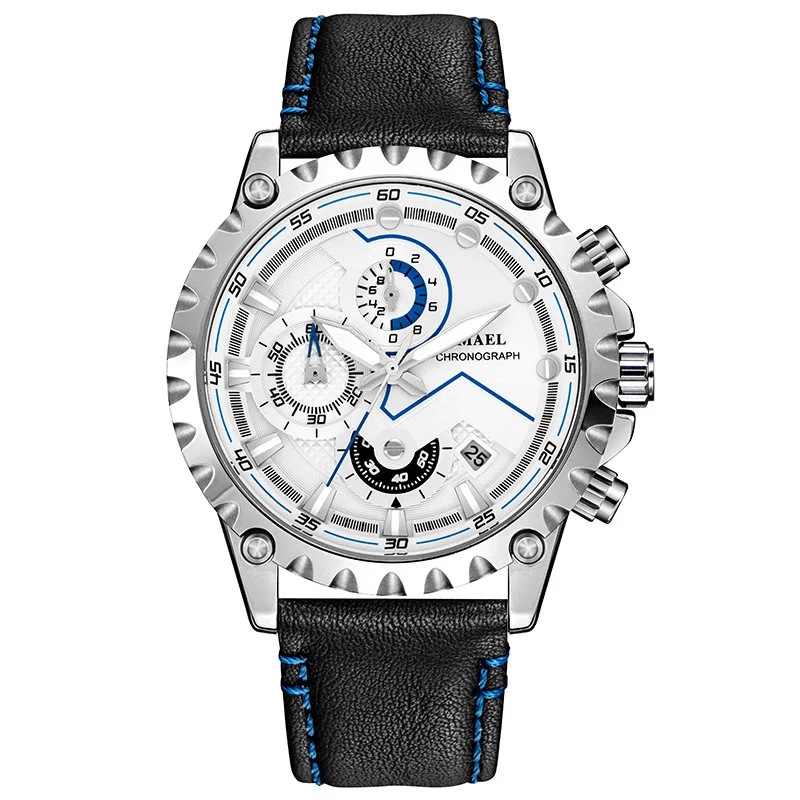 Smael Smildo Function Watch Business Positive Pack Genuine Leather Strap Outdoor Sports Male Table Waterproof Quartz | Наручные часы