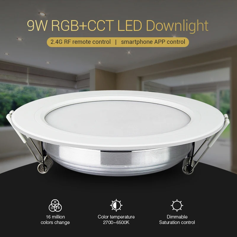 Потолочный светодиодный светильник Miboxer FUT061 9 Вт RGB + CCT 2700 в | Лампы и освещение