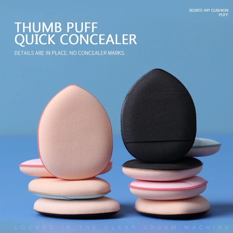 

1 Pcs Fingertip Velvet Powder Puff Flours Mini Face Makeup Sponge Cosmetics Soft Cotton Face Powder Puff Washable Lightweight