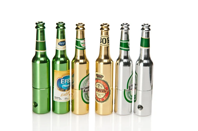 5 шт. 30 шт./лот популярная мини бутылка для вина пивная дымовая металлическая