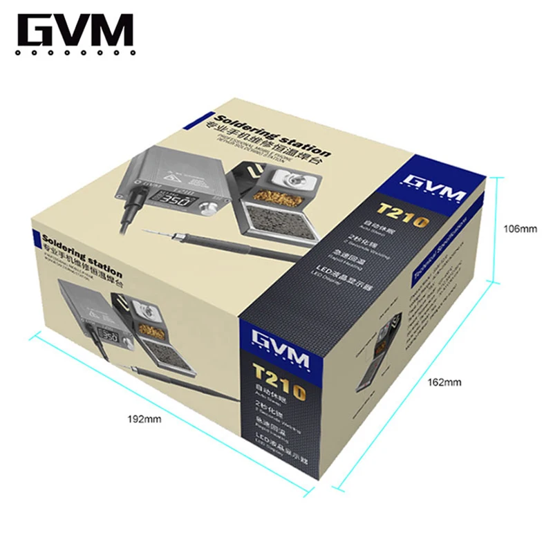 Набор для пайки Gvm T210 Электрический паяльник с регулируемой постоянной