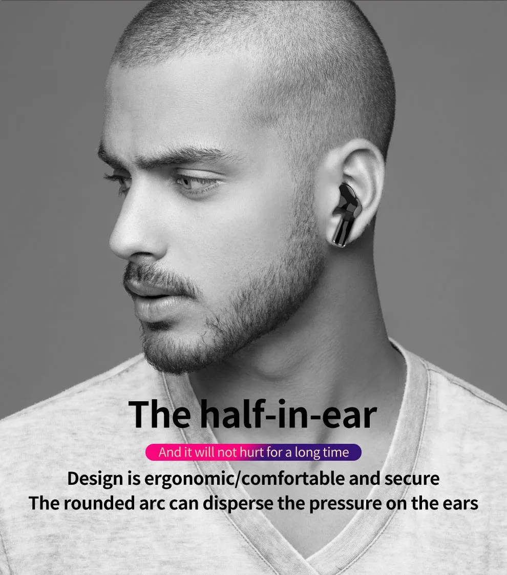 

T3 TWS Wireless Earbuds Headphones Sport Bluetooth Earphones Touch Control HIFI mini Outdoor Headsets with HD Call Microphone