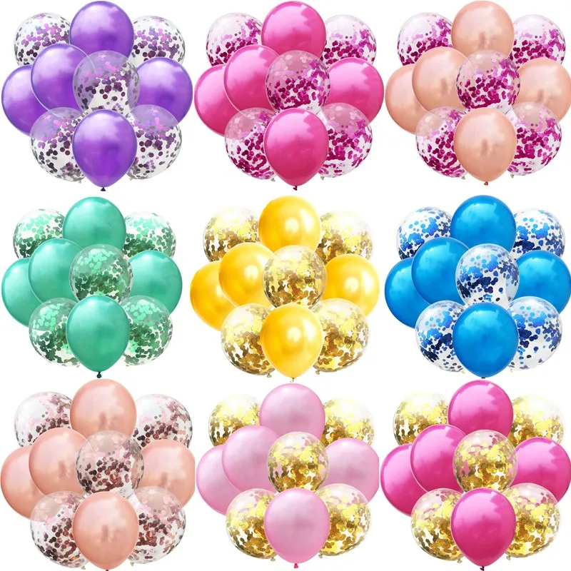 10 шт 12 дюймов розово золотые латексные шары прозрачный воздушный шар