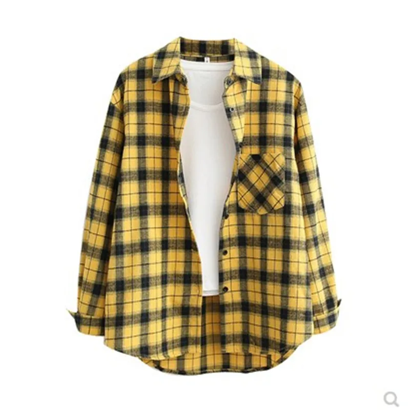 Зима 2023 женские блузки Envio Новая женская рубашка в клетку Женская свободная