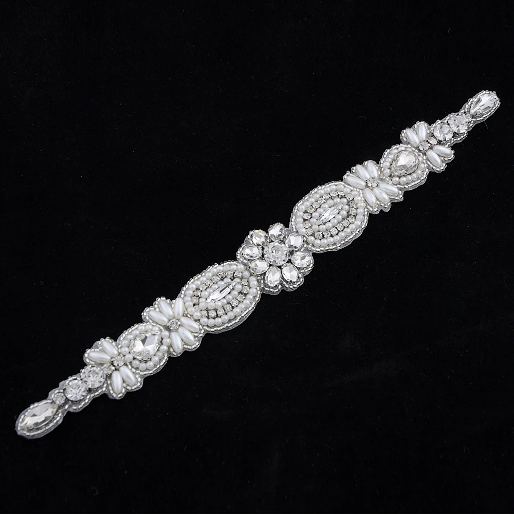 ZMS43 Стразы ремень Свадебный вечернее платье Блестящий для вечернего