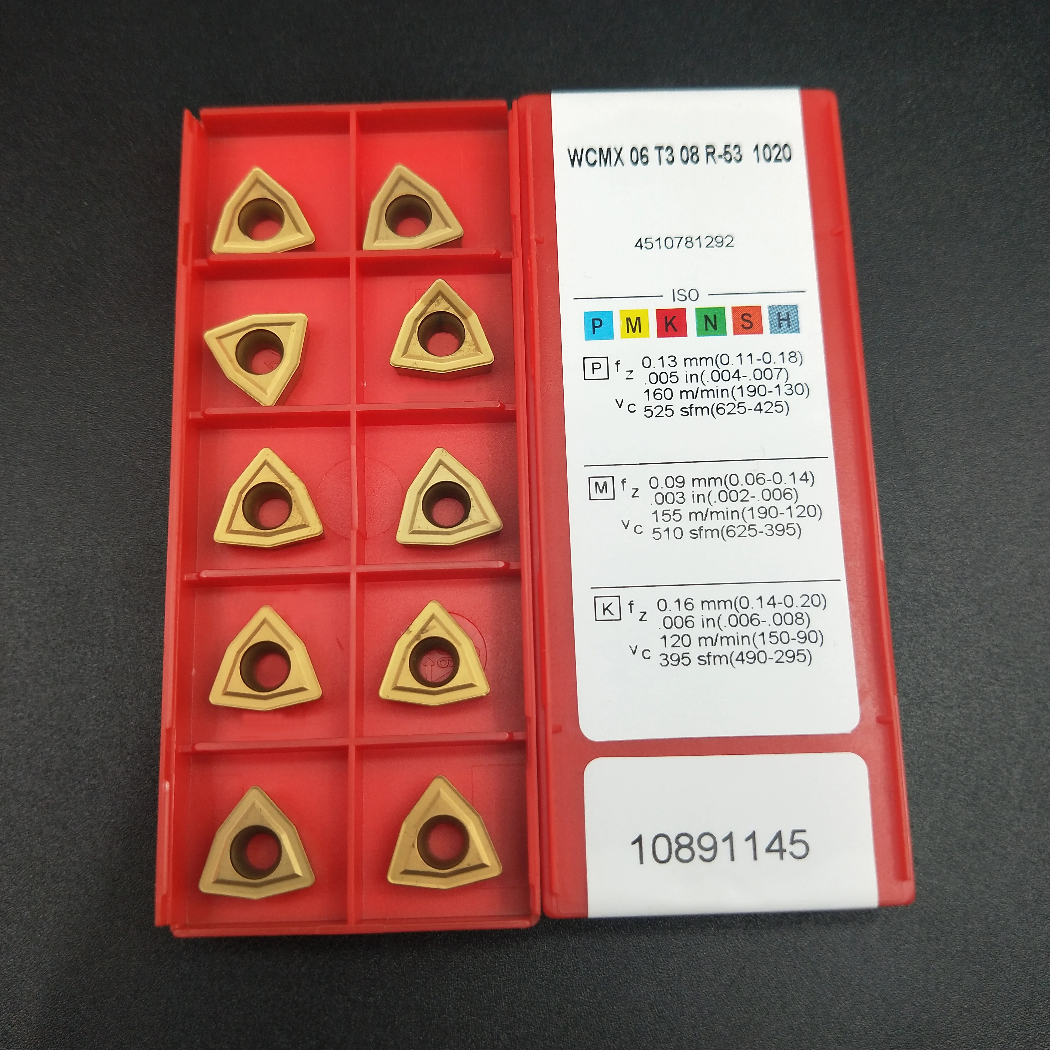 

10pcs WCMX06T308R 53 1020 Carbide Inserts Milling cutter CNC Turning tool cutting tool for Lathe Tool Tungsten carbide