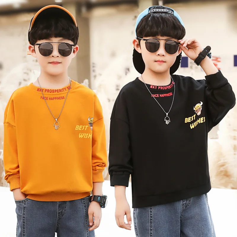 

Long Sleeve Spring Autumn Boys Sweatshirts Jacket Coat Kids Outwear Teenager Tops Children Clothes Cotton High Quality