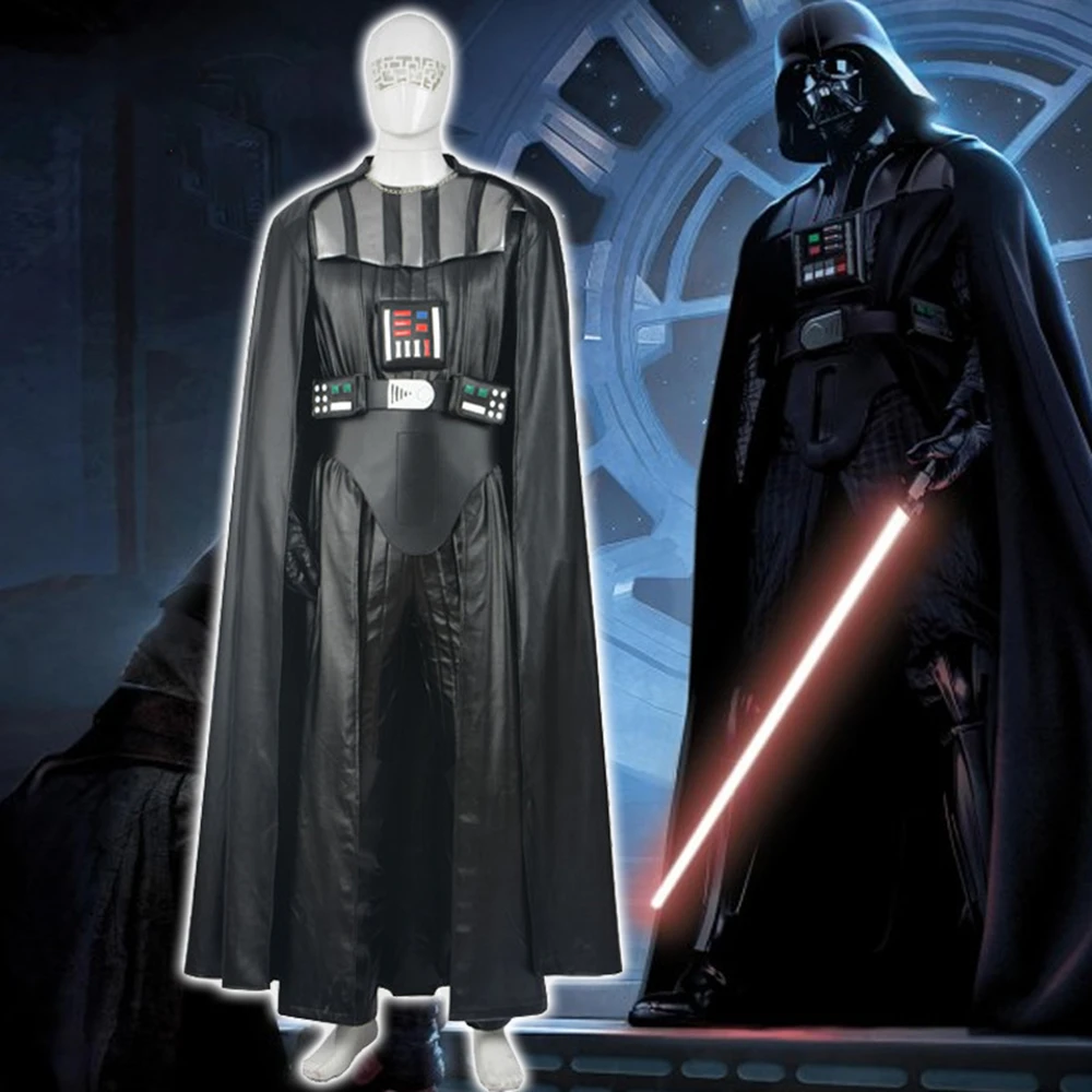

Adult Men Star Darth Vader Battle suits Cosplay Costume Halloween Suit Customize Any Size