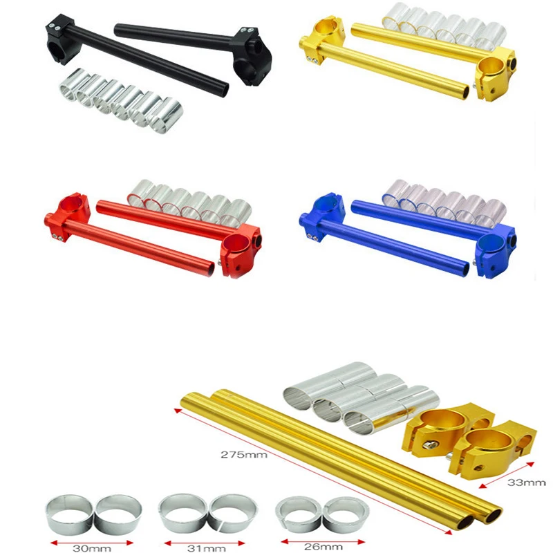 Универсальный 275 мм Мотоцикл с ЧПУ гоночный руль регулируемый зажим на вилке