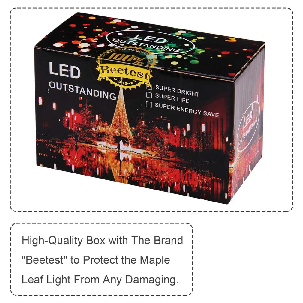 

1.5M 3M 20 Lights Maple Leaves Garland Led Fairy Lights for Christmas Decoration Autumn String Light Festive DIY Halloween Decor