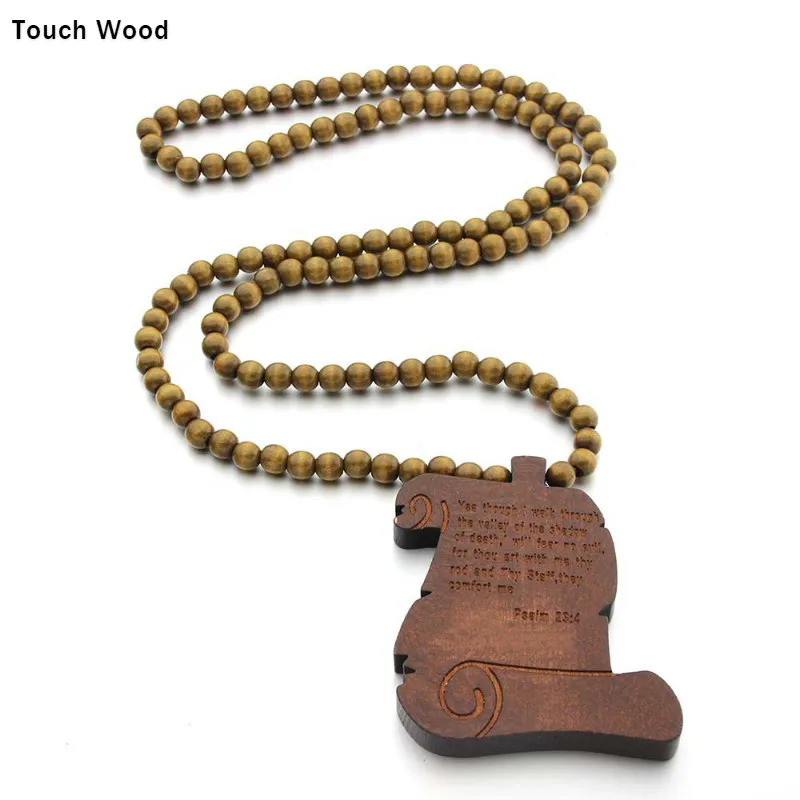 

Wooden Pendant Necklace / letter Hip Hop Jewelry / wholesale dropshipping