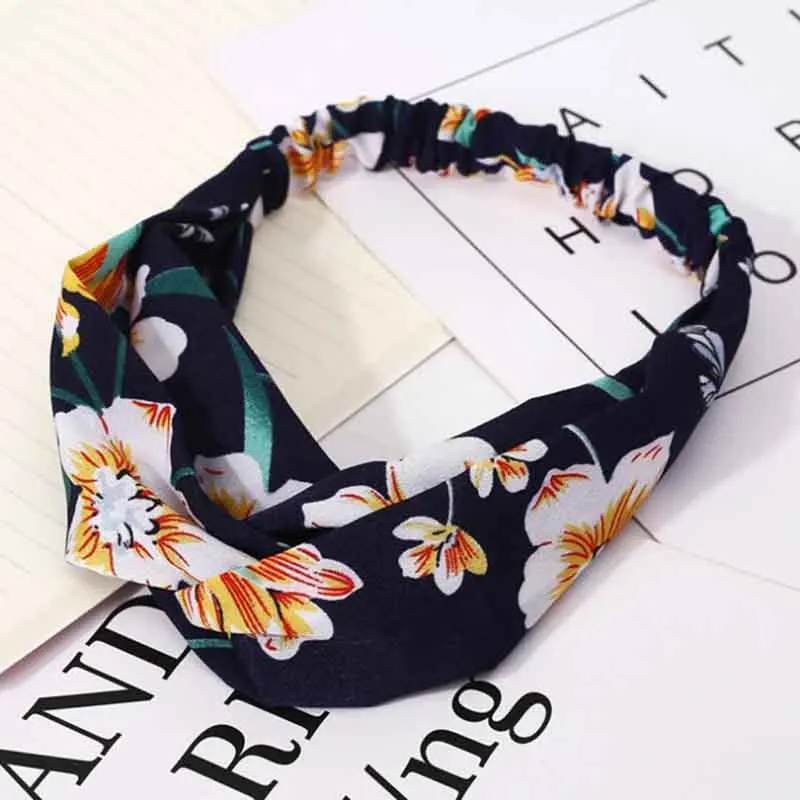 Модные богемные эластичные повязки для волос, повязки на голову с принтом, ретро тюрбан, банданы для женщин и девушек, винтажные аксессуары для волос