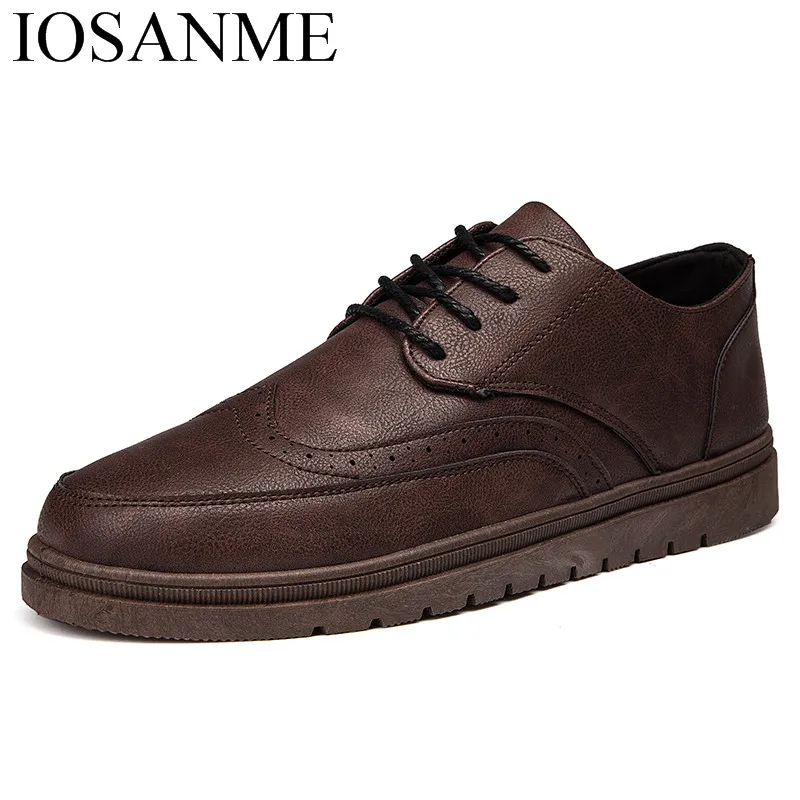 Туфли-оксфорды мужские кожаные Элегантные повседневные модная офисная удобная