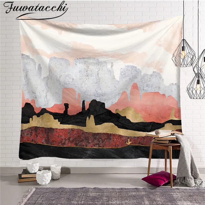 Fuwatacchi настенный гобелен с мандалой новинка для путешествий кемпинга восхода