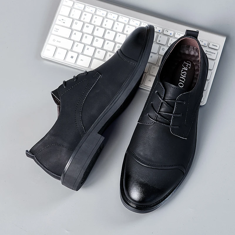 

New Business Men Casual Shoes Handmade Men Oxfords Breathable Comfortable Matte Leather Men Shoes Leather Flat Formal Shoes %