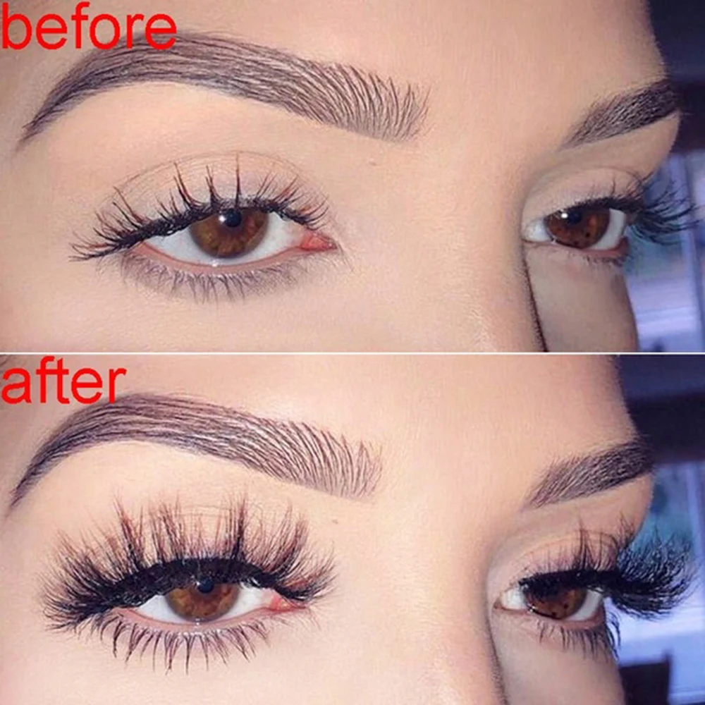 

20Pairs/set 3D Faux Mink Mixed Styles False Eyelashes Wispies Fluffy Natural Thick Criss-cross Long Lashes Extension Makeup Tool