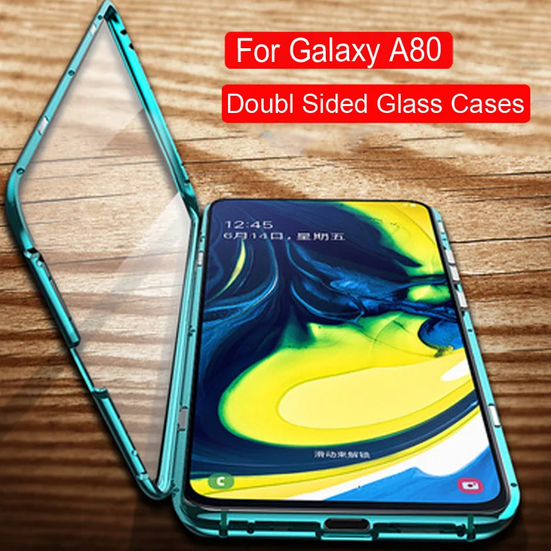 Магнитный адсорбционный чехол для Samsung Galaxy A80 a 80 металлическая рамка