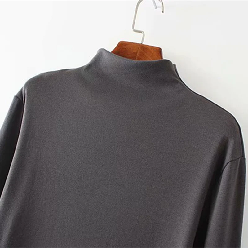 Женская футболка с длинным рукавом и высоким воротником модель G637 | одежда