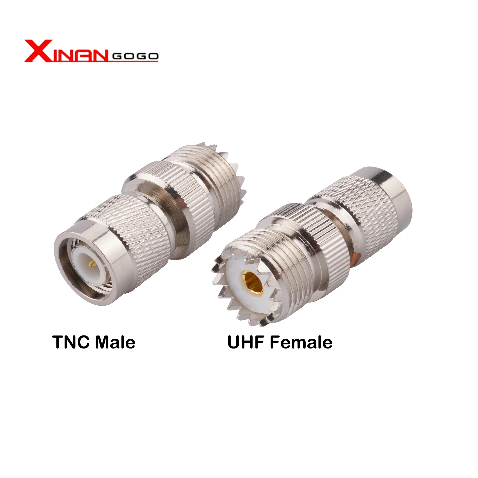 

2PCS TNC Male Plug TO UHF Female Jack Adapter Pure Brass TNC to UHF