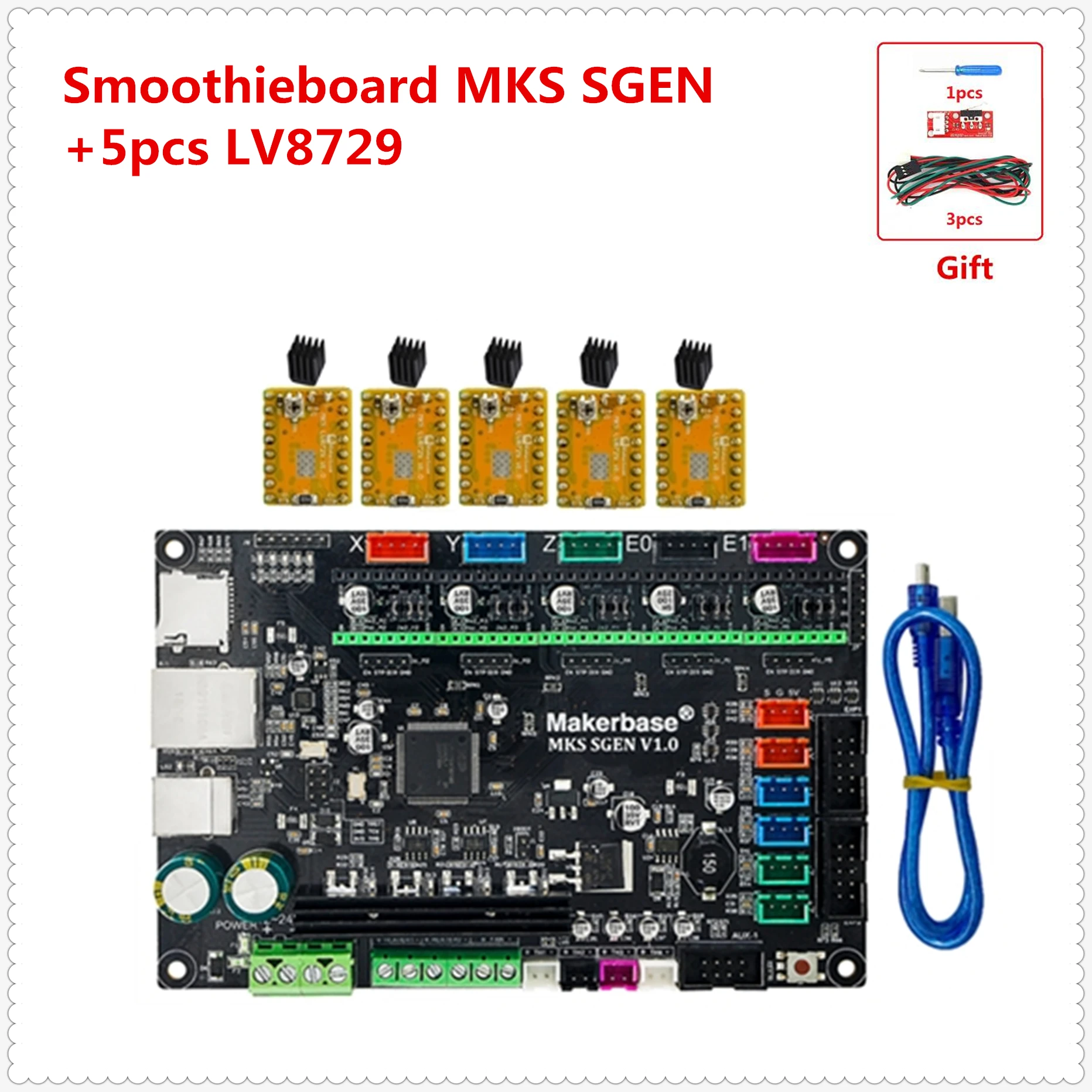 3d принтер Запасные доска MKS сгэн Smoothieboard поддержка TMC2208 TMC2100 LV8729 DRV8825 A4988 tb6600 lv8727