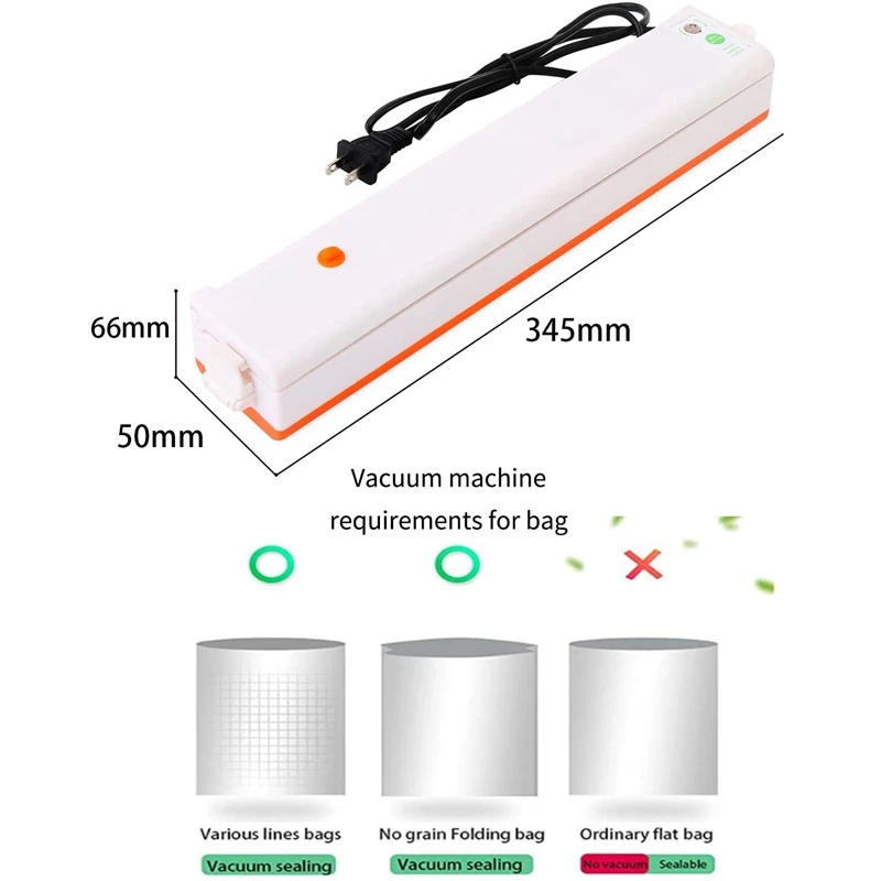 

EAS-Vacuum Sealing Machine, Automatic Vacuum Bag Sealing Machine, Suitable for Dry and Wet Food, Saving Food Storage