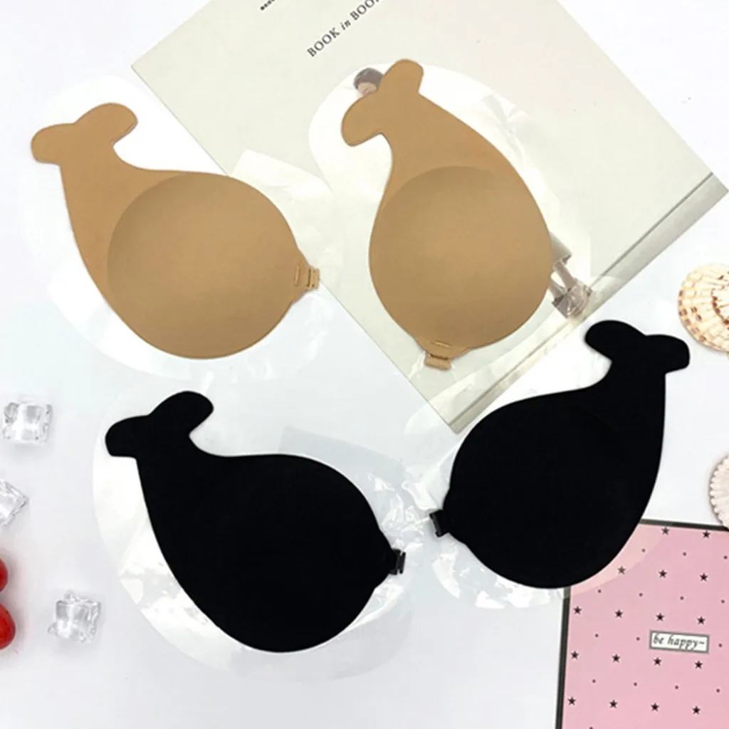 Прямая поставка 1 пара Невидимый клейкий бюстгальтер пуш-ап Бралетт без бретелек