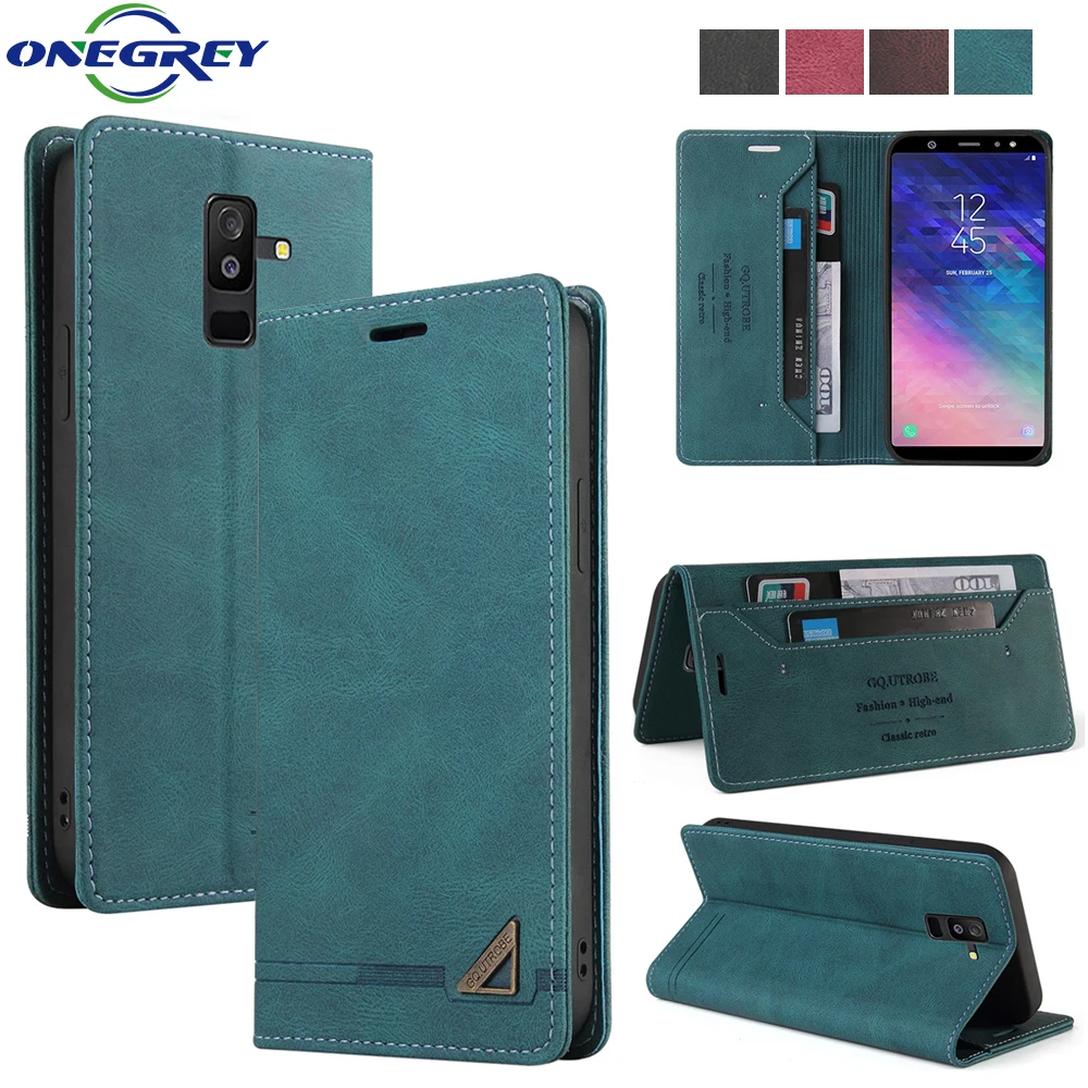 

Flip Wallet Luxury Leather Phone Bags Case For Samsung Galaxy A8 A7 A6 J8 J6 2018 J7 J5 J3 2017 Card Slots Magnetic Cover Coque