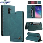 Роскошный кожаный чехол-кошелек с откидной крышкой для телефона, чехол для Samsung Galaxy A8 A7 A6 J8 J6 2018 J7 J5 J3 2017, Магнитный чехол с отделениями для карт