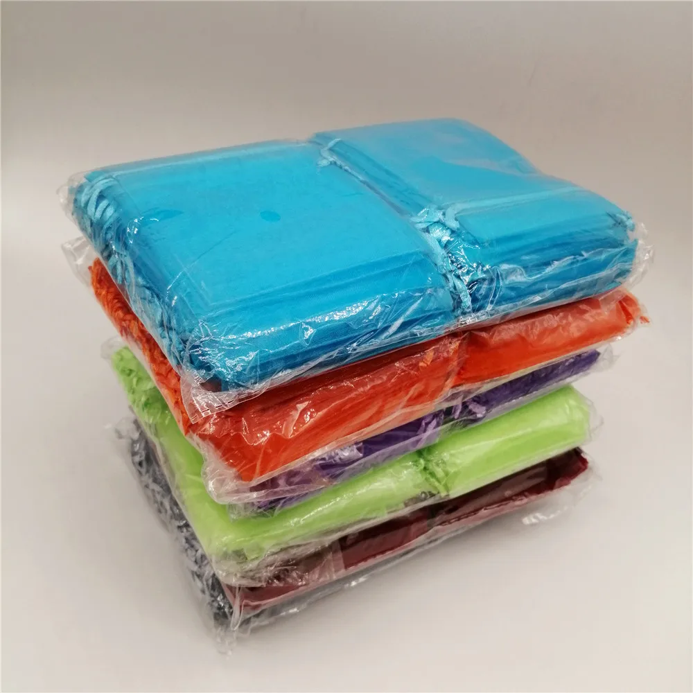 Сумки из органзы 7x9 см 50 шт. упаковка для ювелирных украшений подарочные пакеты