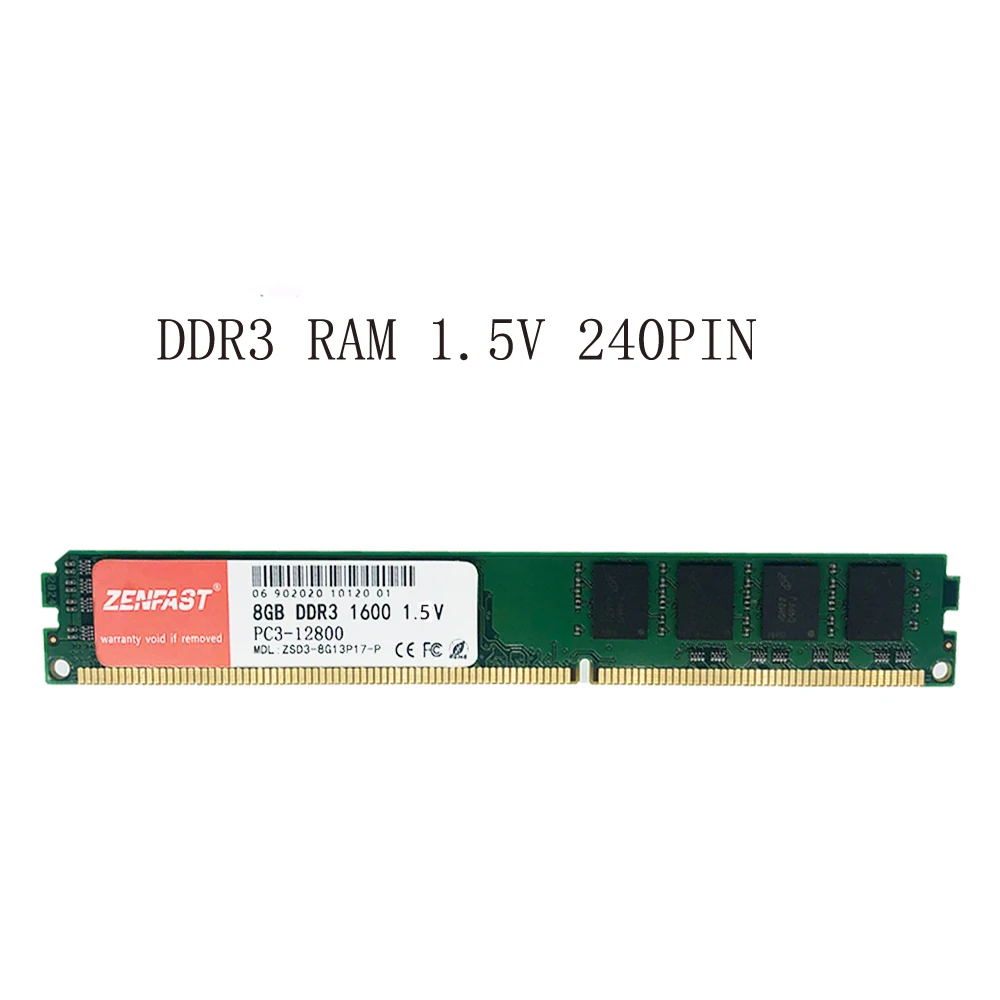 ZENFAST оперативная память DDR3 8 ГБ 4 1333 1600 МГц для настольного компьютера 240pin 1 5 в