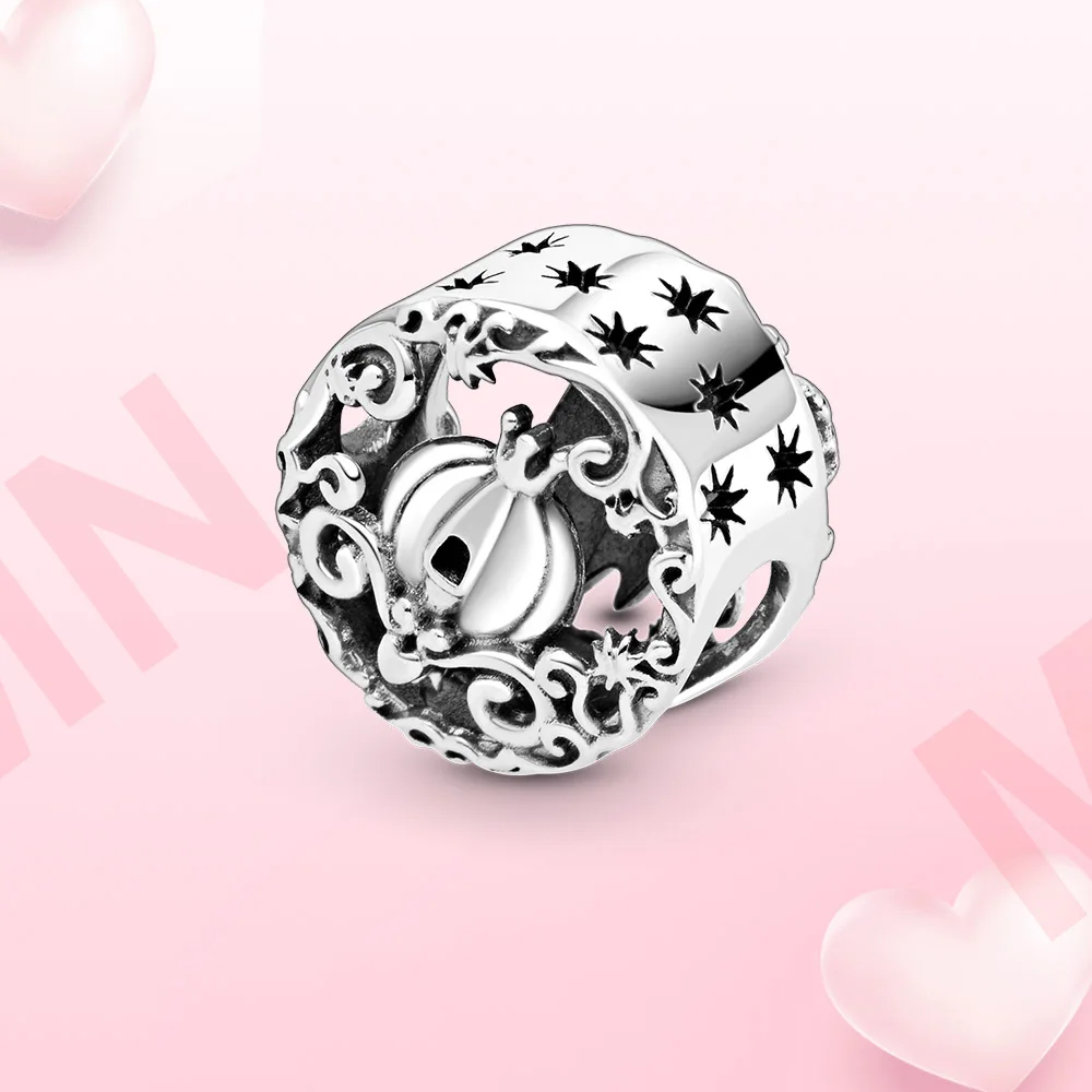 

charm jewelry Cinderella Midnight Pumpkin Charm bead Fit Original Pandora Bracelet 3MM for women diy jewelry