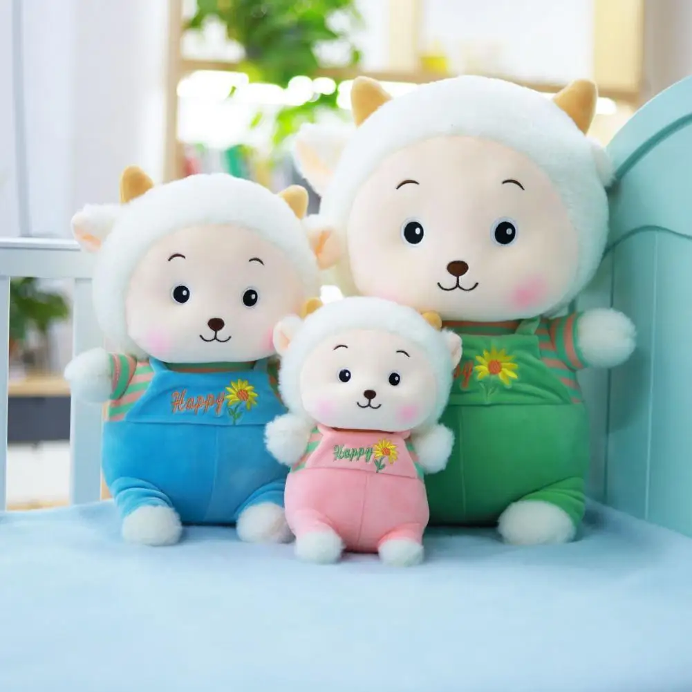 

Animal Stuffed Doll High Simulation Wearable Strong Flexibility Stuffed Sheep Decor Toy