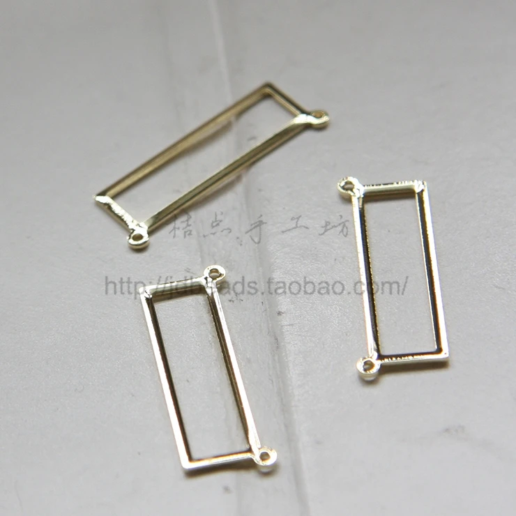 Прочная латунная прямоугольная звено 25x8 мм (3097C)|Шармы| |