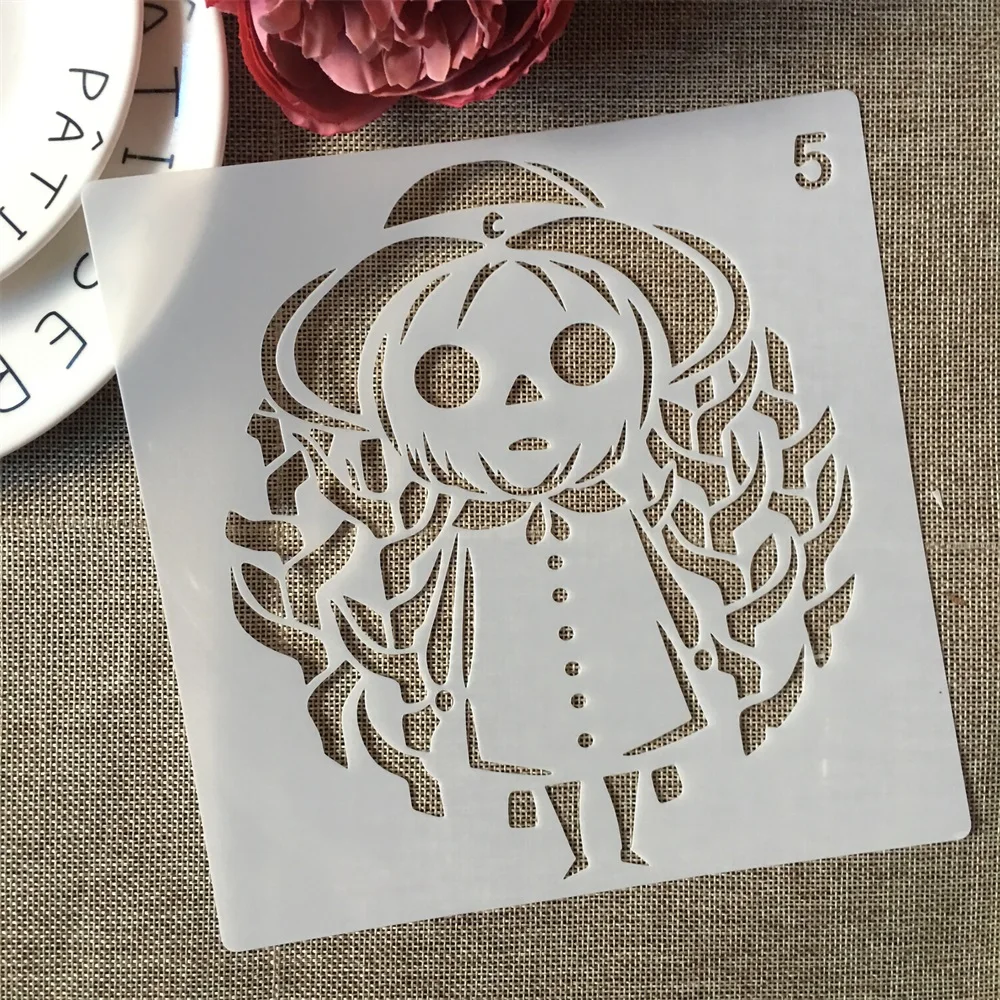 8 шт./компл. 20 см трафареты для рисования на Хэллоуин призрак кошка тыква