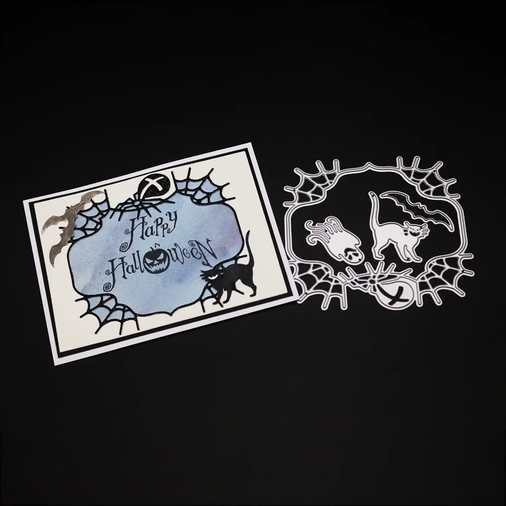 Новый hхэллоуин ужас Кот тиснение режущий пресс форма инструмент шаблон для