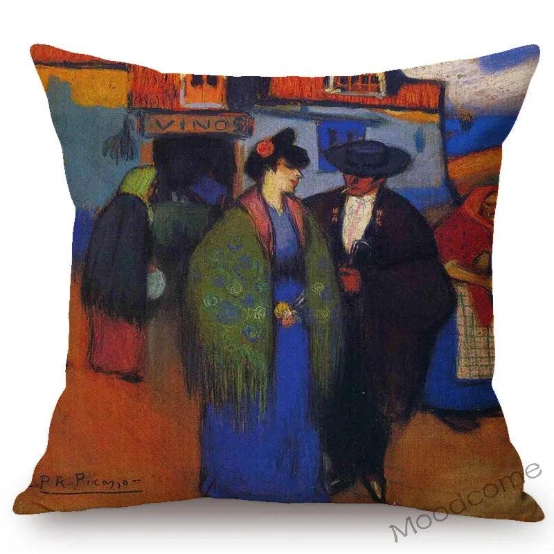 Чехол для диванной подушки декоративный прямоугольный чехол с испанским