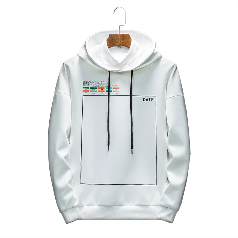 Новая Осенняя мужская толстовка с длинными рукавами круглым вырезом