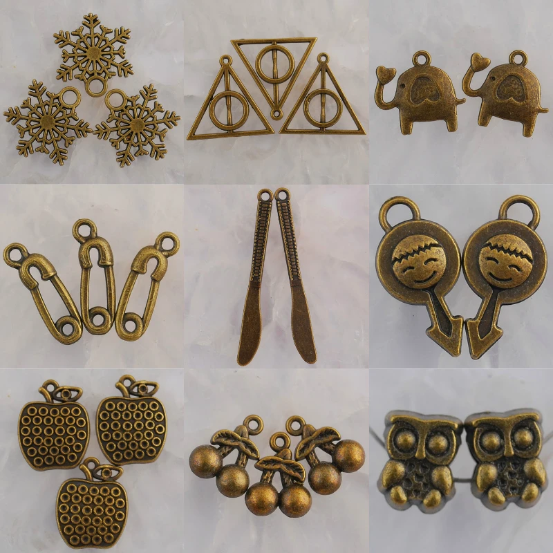 

Alloy Metal Antiqued Bronze Pattern Pendant Settings Frame Connector Spacer Beads Design Charms Accessories Translation Diy
