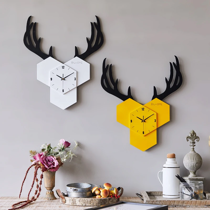 Минималистичные настенные часы с геометрическим дизайном тихие в скандинавском