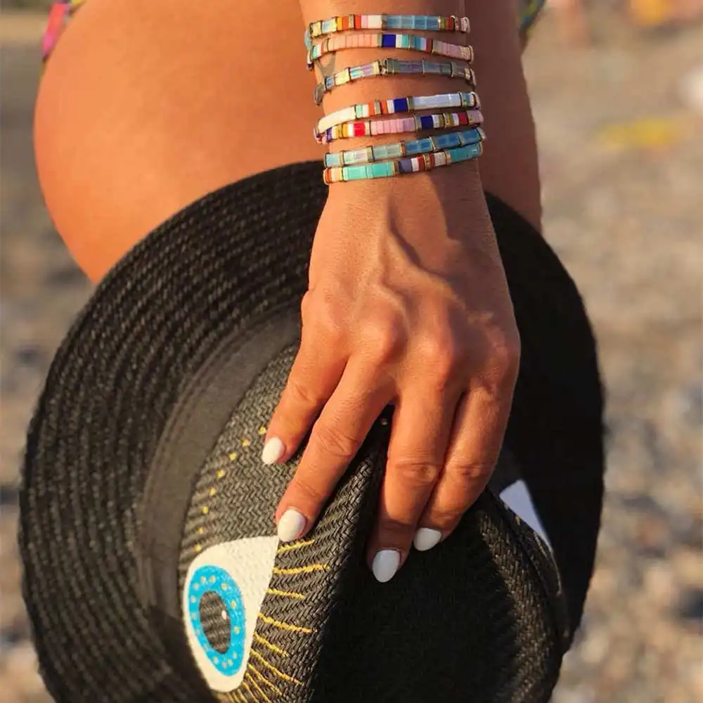 Женские и мужские браслеты с бусинами SHINUSBOHO летние пляжные MIYUKI Pulseras