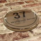 Индивидуальный акриловый персонализированный современный Фотофон с именем и номером (круг)