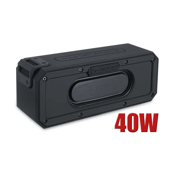 40w x3pro Black 40 Вт портативный динамик Водонепроницаемый 20 Вт беспроводной Bluetooth динамик 10 Вт Бумбокс мощный бас Бумбокс звуковая панель сабвуфера для xiaomi - Цвет: 40w x3pro Black