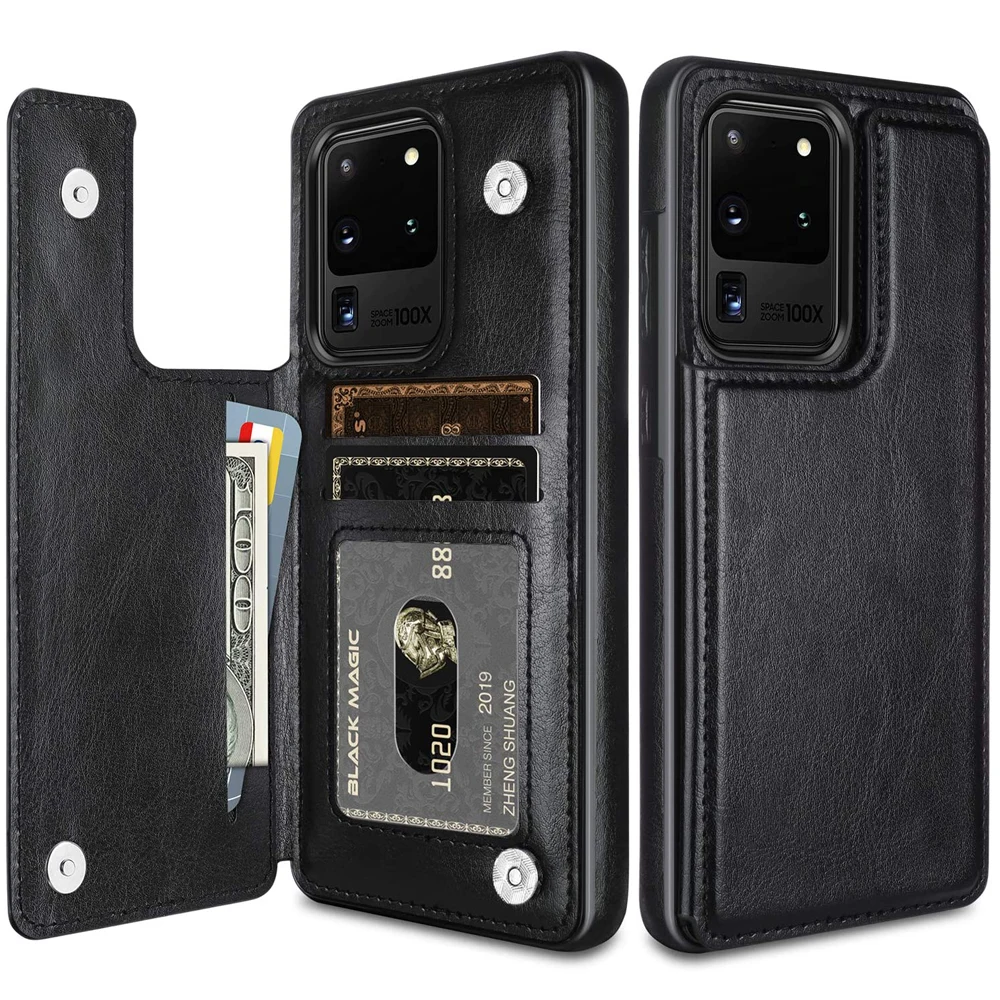 Чехол кошелек для Samsung Galaxy S20 Ultra S10 Plus A51 A71 роскошный тонкий кожаный чехол карт