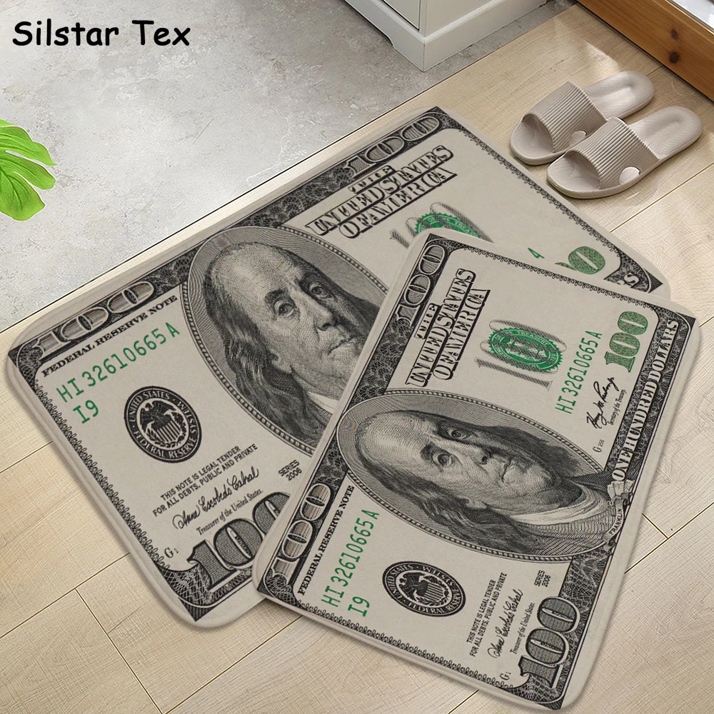 

Silstar Tex Funny Banknote Door Mats Welcome Home Carpets Cat Rug For Yoga Outdoors Kitchen Home Living Room