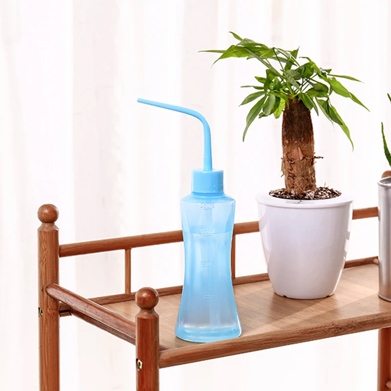 Watering Color Pot 250ml Long Curved Meat Transparent Water Bottle Liquid Container Spray Kettle 1 Pcs | Дом и сад