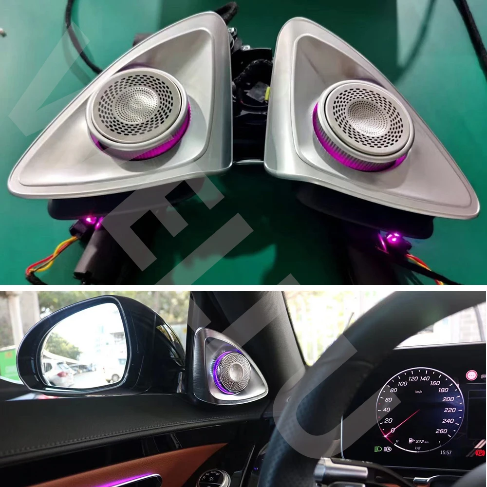 

Auto 64-Color For Mercedes-Benz S-Class W223 2021 Original 4D Rotating Tweeter Speaker Ambient Light Led Neon Atmosphere Lamp
