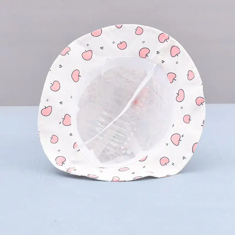 

2021 fashion joker color love heart mesh Bucket Hat Fisherman Hat outdoor travel hat Sun Cap Hats for child boy and girl 65