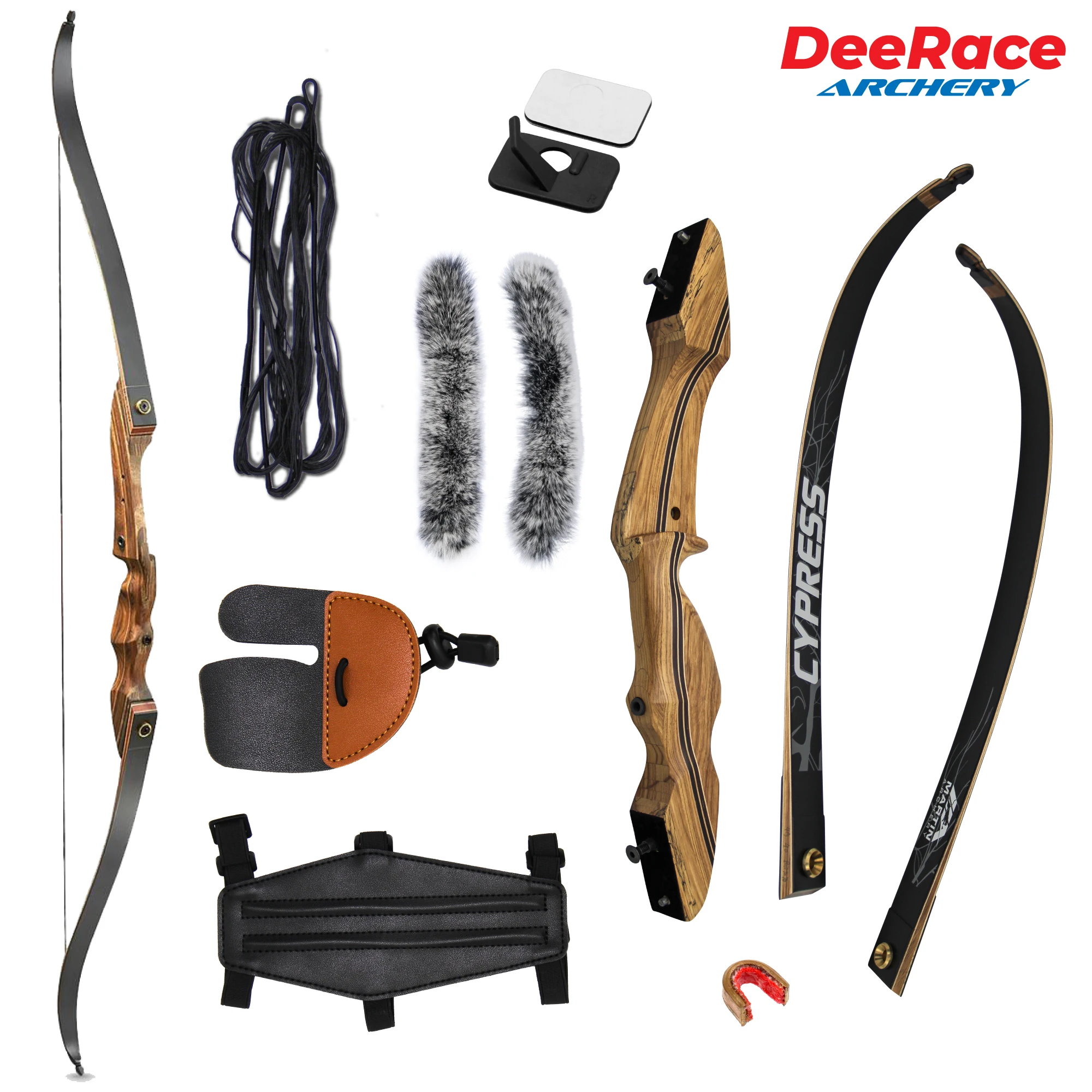 

64" Traditional Takedown Hunting Recurve Bow for Hunting 3D hunting Left Right Hand LH RH 40-50lbs with Archery Accessories