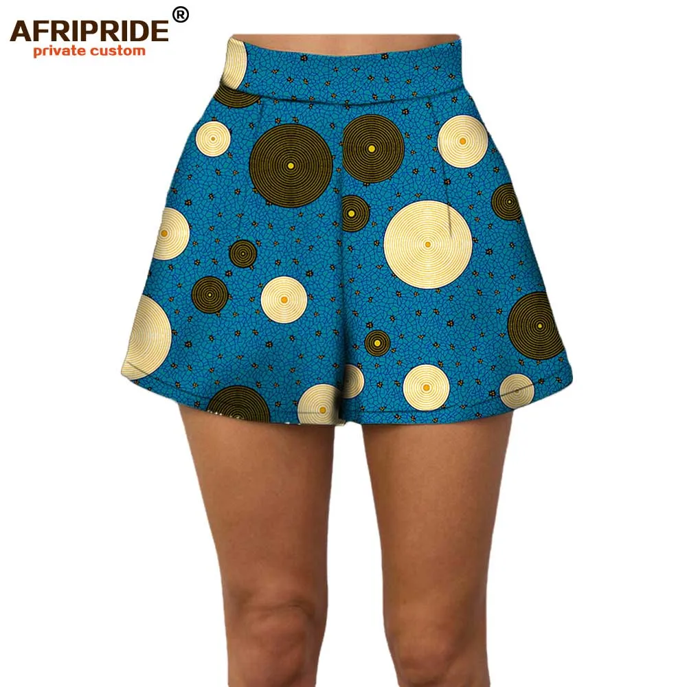 

african summer women shorts AFRIPRIDE private custom casual summer beach shorts 100% pure cotton batik print A722102
